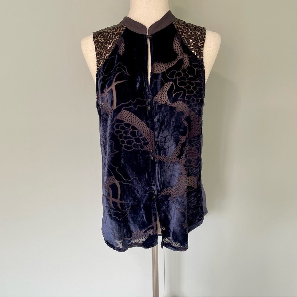 TINY x ANTHROPOLOGIE Velvet Ileana Tank Top - Picture 3 of 12